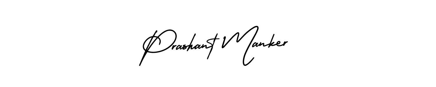 Make a beautiful signature design for name Prashant Manker. With this signature (AmerikaSignatureDemo-Regular) style, you can create a handwritten signature for free. Prashant Manker signature style 3 images and pictures png
