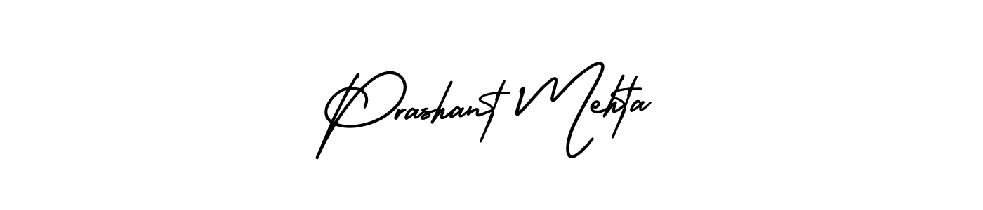 How to make Prashant Mehta name signature. Use AmerikaSignatureDemo-Regular style for creating short signs online. This is the latest handwritten sign. Prashant Mehta signature style 3 images and pictures png