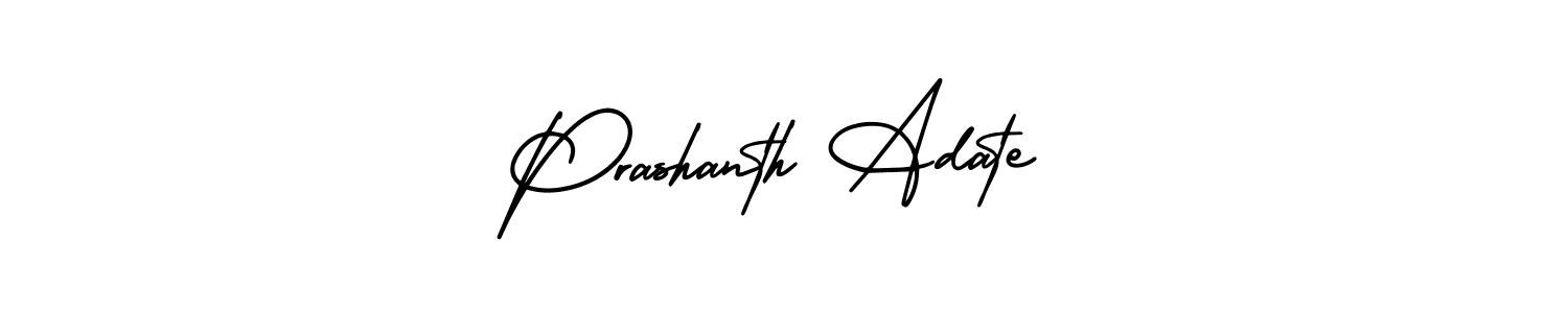 Use a signature maker to create a handwritten signature online. With this signature software, you can design (AmerikaSignatureDemo-Regular) your own signature for name Prashanth Adate. Prashanth Adate signature style 3 images and pictures png