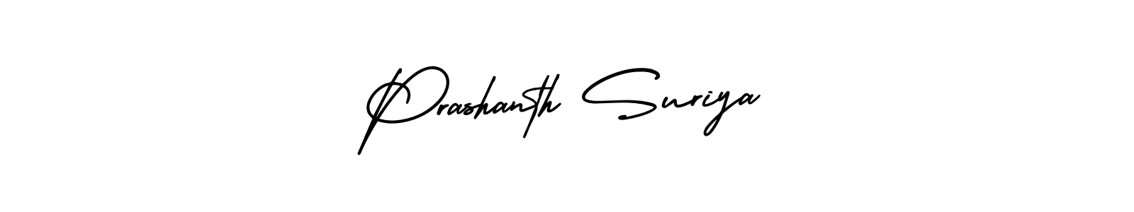Make a beautiful signature design for name Prashanth Suriya. With this signature (AmerikaSignatureDemo-Regular) style, you can create a handwritten signature for free. Prashanth Suriya signature style 3 images and pictures png