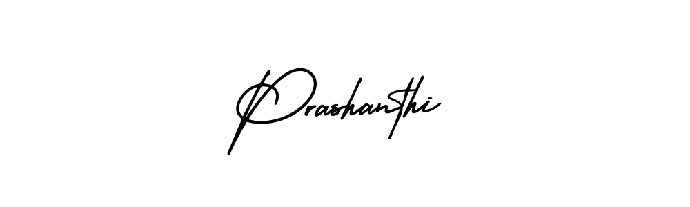 You should practise on your own different ways (AmerikaSignatureDemo-Regular) to write your name (Prashanthi) in signature. don't let someone else do it for you. Prashanthi signature style 3 images and pictures png