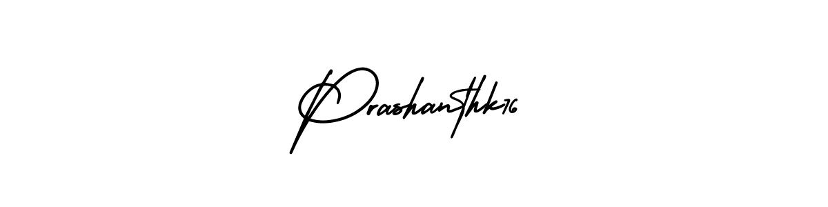 Design your own signature with our free online signature maker. With this signature software, you can create a handwritten (AmerikaSignatureDemo-Regular) signature for name Prashanthk76. Prashanthk76 signature style 3 images and pictures png