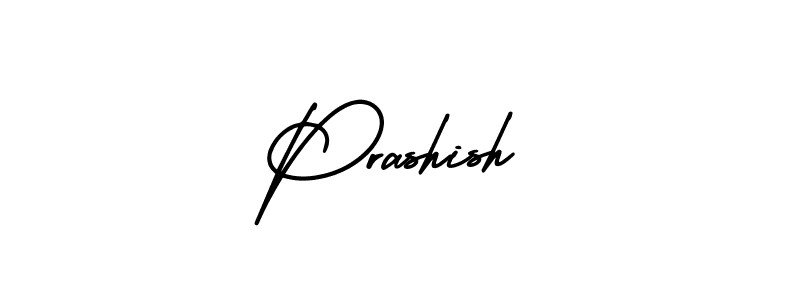 You should practise on your own different ways (AmerikaSignatureDemo-Regular) to write your name (Prashish) in signature. don't let someone else do it for you. Prashish signature style 3 images and pictures png