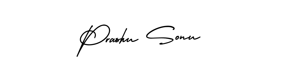 Prashu Sonu stylish signature style. Best Handwritten Sign (AmerikaSignatureDemo-Regular) for my name. Handwritten Signature Collection Ideas for my name Prashu Sonu. Prashu Sonu signature style 3 images and pictures png