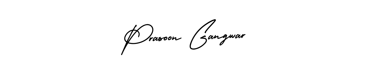 How to make Prasoon Gangwar signature? AmerikaSignatureDemo-Regular is a professional autograph style. Create handwritten signature for Prasoon Gangwar name. Prasoon Gangwar signature style 3 images and pictures png