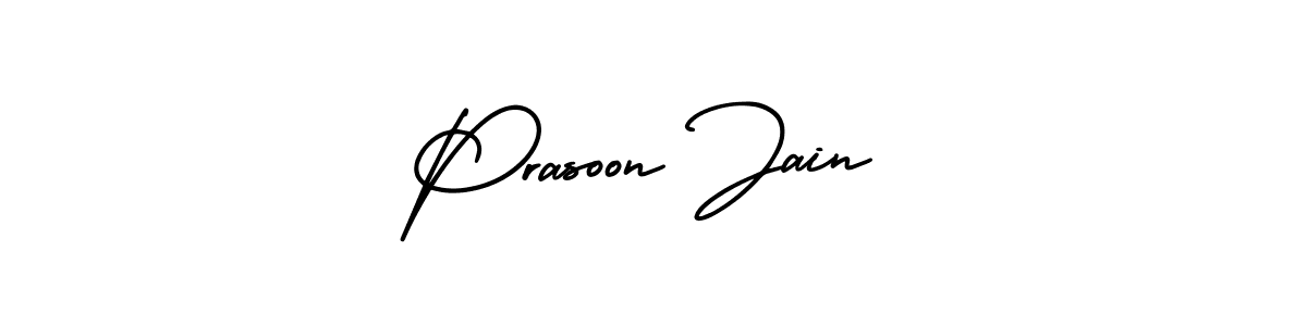 Prasoon Jain stylish signature style. Best Handwritten Sign (AmerikaSignatureDemo-Regular) for my name. Handwritten Signature Collection Ideas for my name Prasoon Jain. Prasoon Jain signature style 3 images and pictures png