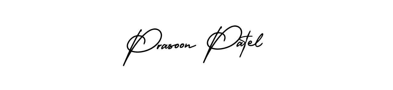 Make a short Prasoon Patel signature style. Manage your documents anywhere anytime using AmerikaSignatureDemo-Regular. Create and add eSignatures, submit forms, share and send files easily. Prasoon Patel signature style 3 images and pictures png