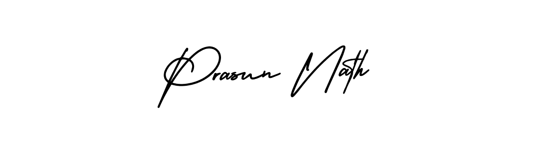 Design your own signature with our free online signature maker. With this signature software, you can create a handwritten (AmerikaSignatureDemo-Regular) signature for name Prasun Nath. Prasun Nath signature style 3 images and pictures png