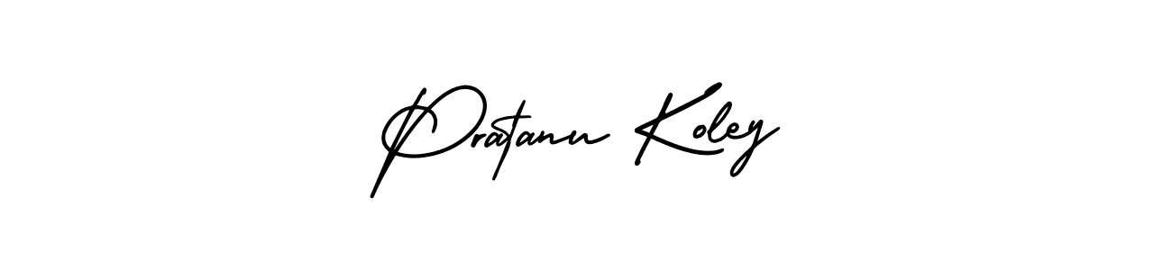 AmerikaSignatureDemo-Regular is a professional signature style that is perfect for those who want to add a touch of class to their signature. It is also a great choice for those who want to make their signature more unique. Get Pratanu Koley name to fancy signature for free. Pratanu Koley signature style 3 images and pictures png