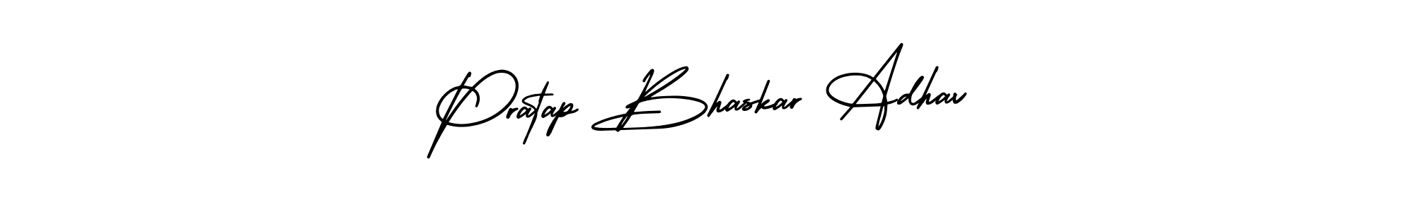Similarly AmerikaSignatureDemo-Regular is the best handwritten signature design. Signature creator online .You can use it as an online autograph creator for name Pratap Bhaskar Adhav. Pratap Bhaskar Adhav signature style 3 images and pictures png