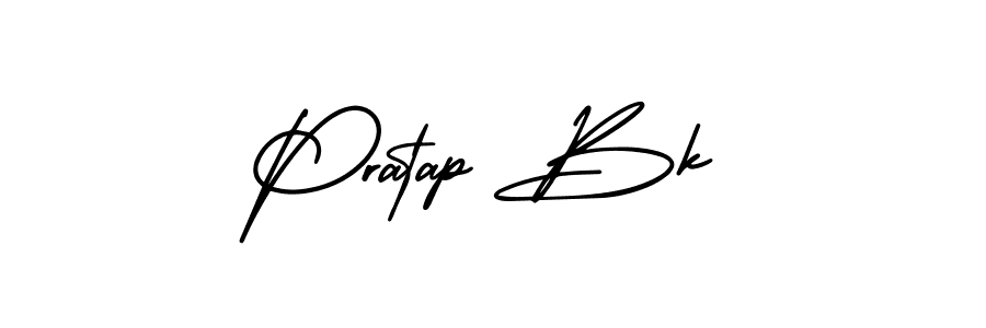 It looks lik you need a new signature style for name Pratap Bk. Design unique handwritten (AmerikaSignatureDemo-Regular) signature with our free signature maker in just a few clicks. Pratap Bk signature style 3 images and pictures png