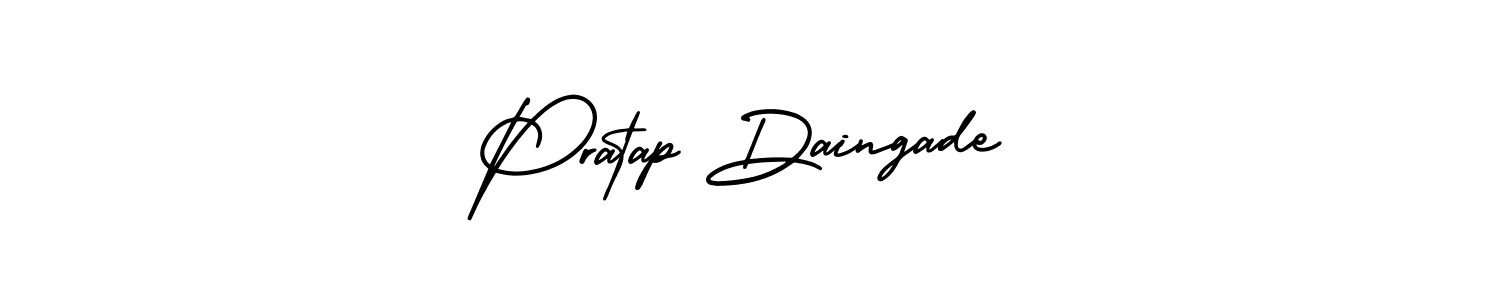 Create a beautiful signature design for name Pratap Daingade. With this signature (AmerikaSignatureDemo-Regular) fonts, you can make a handwritten signature for free. Pratap Daingade signature style 3 images and pictures png