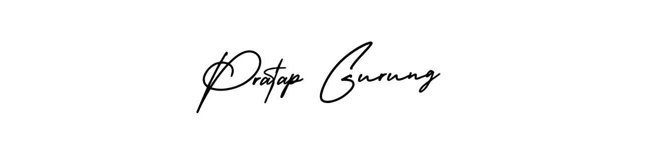 Design your own signature with our free online signature maker. With this signature software, you can create a handwritten (AmerikaSignatureDemo-Regular) signature for name Pratap Gurung. Pratap Gurung signature style 3 images and pictures png