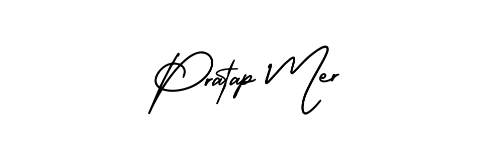 How to Draw Pratap Mer signature style? AmerikaSignatureDemo-Regular is a latest design signature styles for name Pratap Mer. Pratap Mer signature style 3 images and pictures png