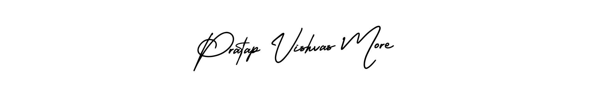 Use a signature maker to create a handwritten signature online. With this signature software, you can design (AmerikaSignatureDemo-Regular) your own signature for name Pratap Vishvas More. Pratap Vishvas More signature style 3 images and pictures png
