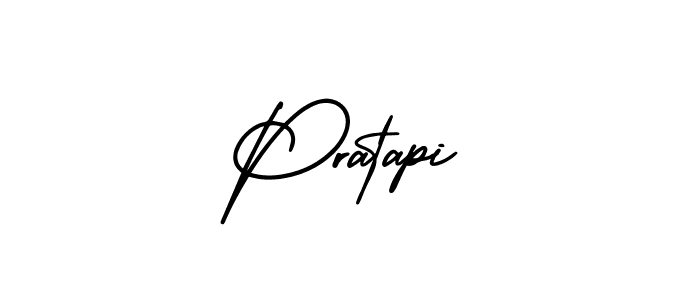 Pratapi stylish signature style. Best Handwritten Sign (AmerikaSignatureDemo-Regular) for my name. Handwritten Signature Collection Ideas for my name Pratapi. Pratapi signature style 3 images and pictures png