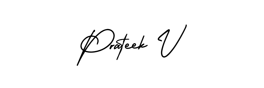 Make a beautiful signature design for name Prateek V. Use this online signature maker to create a handwritten signature for free. Prateek V signature style 3 images and pictures png