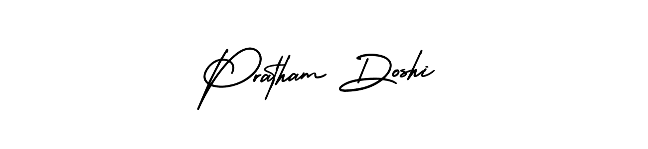 Make a beautiful signature design for name Pratham Doshi. With this signature (AmerikaSignatureDemo-Regular) style, you can create a handwritten signature for free. Pratham Doshi signature style 3 images and pictures png