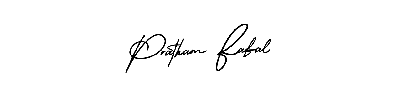 Create a beautiful signature design for name Pratham Fafal. With this signature (AmerikaSignatureDemo-Regular) fonts, you can make a handwritten signature for free. Pratham Fafal signature style 3 images and pictures png