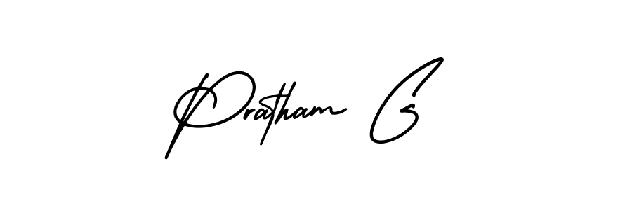 How to make Pratham G signature? AmerikaSignatureDemo-Regular is a professional autograph style. Create handwritten signature for Pratham G name. Pratham G signature style 3 images and pictures png
