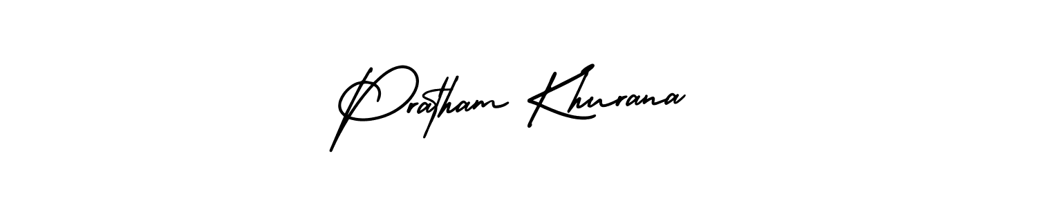 Use a signature maker to create a handwritten signature online. With this signature software, you can design (AmerikaSignatureDemo-Regular) your own signature for name Pratham Khurana. Pratham Khurana signature style 3 images and pictures png