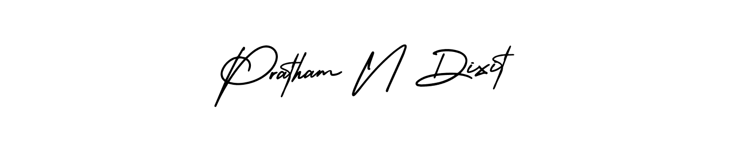 AmerikaSignatureDemo-Regular is a professional signature style that is perfect for those who want to add a touch of class to their signature. It is also a great choice for those who want to make their signature more unique. Get Pratham N Dixit name to fancy signature for free. Pratham N Dixit signature style 3 images and pictures png