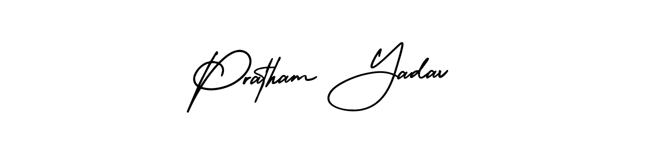 Also we have Pratham Yadav name is the best signature style. Create professional handwritten signature collection using AmerikaSignatureDemo-Regular autograph style. Pratham Yadav signature style 3 images and pictures png