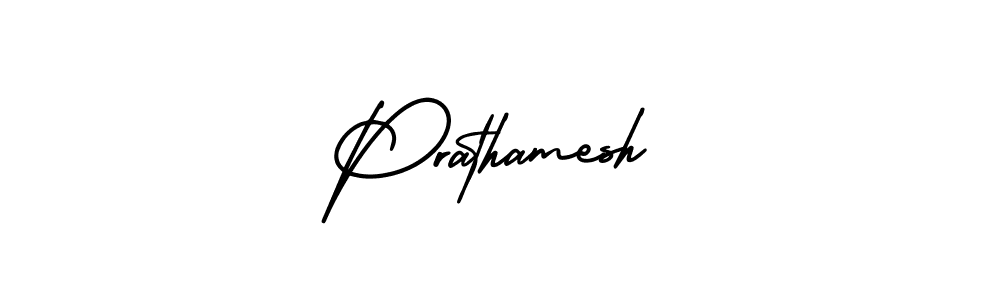 The best way (AmerikaSignatureDemo-Regular) to make a short signature is to pick only two or three words in your name. The name Prathamesh include a total of six letters. For converting this name. Prathamesh signature style 3 images and pictures png