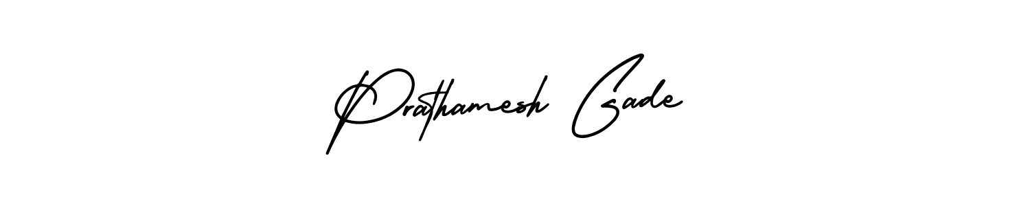 Make a short Prathamesh Gade signature style. Manage your documents anywhere anytime using AmerikaSignatureDemo-Regular. Create and add eSignatures, submit forms, share and send files easily. Prathamesh Gade signature style 3 images and pictures png