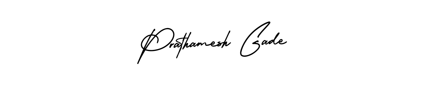 Make a short Prathamesh Gade signature style. Manage your documents anywhere anytime using AmerikaSignatureDemo-Regular. Create and add eSignatures, submit forms, share and send files easily. Prathamesh Gade signature style 3 images and pictures png