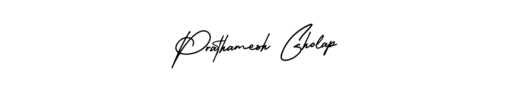 Make a beautiful signature design for name Prathamesh Gholap. With this signature (AmerikaSignatureDemo-Regular) style, you can create a handwritten signature for free. Prathamesh Gholap signature style 3 images and pictures png