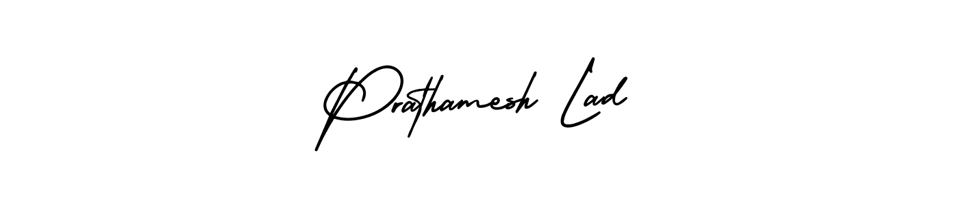 Design your own signature with our free online signature maker. With this signature software, you can create a handwritten (AmerikaSignatureDemo-Regular) signature for name Prathamesh Lad. Prathamesh Lad signature style 3 images and pictures png