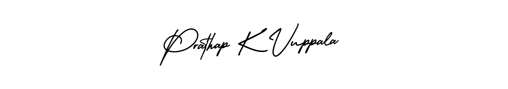 Design your own signature with our free online signature maker. With this signature software, you can create a handwritten (AmerikaSignatureDemo-Regular) signature for name Prathap K Vuppala. Prathap K Vuppala signature style 3 images and pictures png