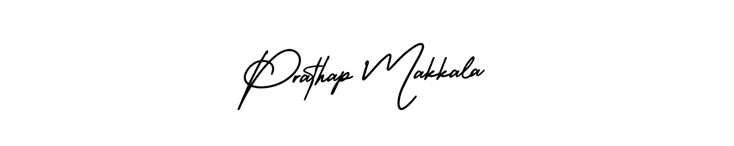 Also You can easily find your signature by using the search form. We will create Prathap Makkala name handwritten signature images for you free of cost using AmerikaSignatureDemo-Regular sign style. Prathap Makkala signature style 3 images and pictures png