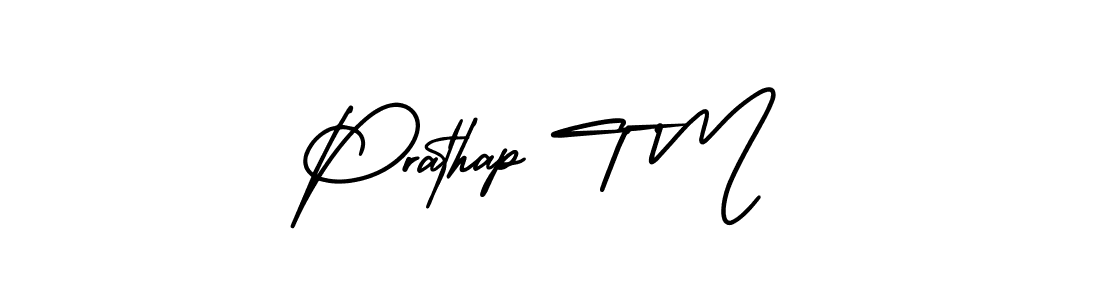 Create a beautiful signature design for name Prathap T M. With this signature (AmerikaSignatureDemo-Regular) fonts, you can make a handwritten signature for free. Prathap T M signature style 3 images and pictures png