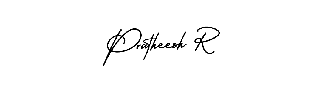 Pratheesh R stylish signature style. Best Handwritten Sign (AmerikaSignatureDemo-Regular) for my name. Handwritten Signature Collection Ideas for my name Pratheesh R. Pratheesh R signature style 3 images and pictures png