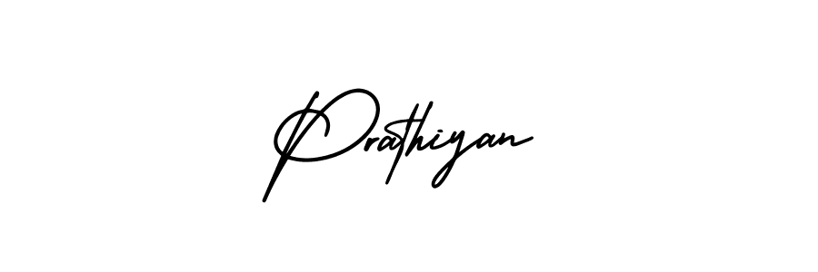 This is the best signature style for the Prathiyan name. Also you like these signature font (AmerikaSignatureDemo-Regular). Mix name signature. Prathiyan signature style 3 images and pictures png