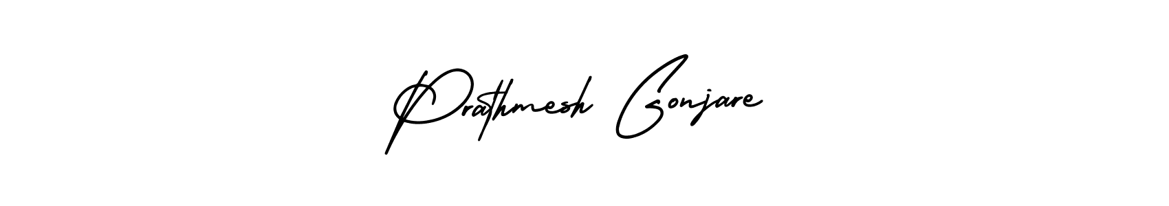 if you are searching for the best signature style for your name Prathmesh Gonjare. so please give up your signature search. here we have designed multiple signature styles  using AmerikaSignatureDemo-Regular. Prathmesh Gonjare signature style 3 images and pictures png