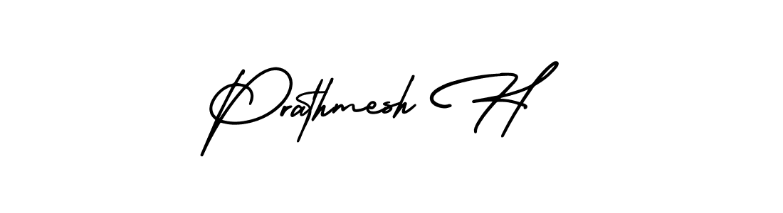 How to make Prathmesh H signature? AmerikaSignatureDemo-Regular is a professional autograph style. Create handwritten signature for Prathmesh H name. Prathmesh H signature style 3 images and pictures png