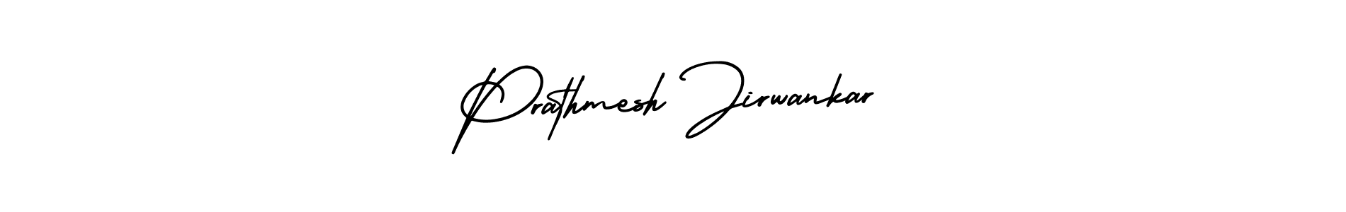 Make a short Prathmesh Jirwankar signature style. Manage your documents anywhere anytime using AmerikaSignatureDemo-Regular. Create and add eSignatures, submit forms, share and send files easily. Prathmesh Jirwankar signature style 3 images and pictures png