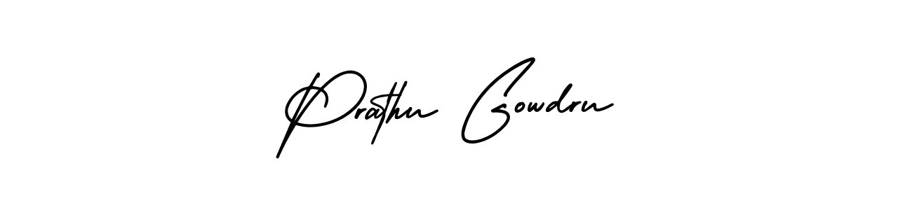 How to make Prathu Gowdru signature? AmerikaSignatureDemo-Regular is a professional autograph style. Create handwritten signature for Prathu Gowdru name. Prathu Gowdru signature style 3 images and pictures png