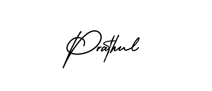AmerikaSignatureDemo-Regular is a professional signature style that is perfect for those who want to add a touch of class to their signature. It is also a great choice for those who want to make their signature more unique. Get Prathul name to fancy signature for free. Prathul signature style 3 images and pictures png