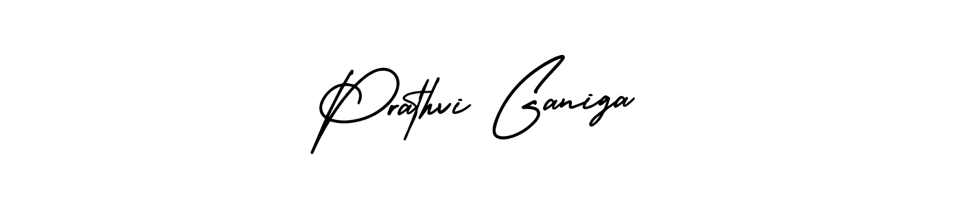 Make a beautiful signature design for name Prathvi Ganiga. With this signature (AmerikaSignatureDemo-Regular) style, you can create a handwritten signature for free. Prathvi Ganiga signature style 3 images and pictures png