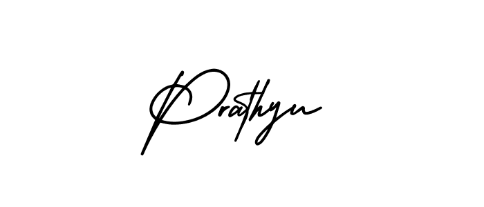 How to Draw Prathyu signature style? AmerikaSignatureDemo-Regular is a latest design signature styles for name Prathyu. Prathyu signature style 3 images and pictures png