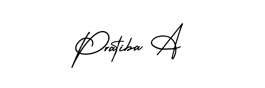 Make a beautiful signature design for name Pratiba A. With this signature (AmerikaSignatureDemo-Regular) style, you can create a handwritten signature for free. Pratiba A signature style 3 images and pictures png