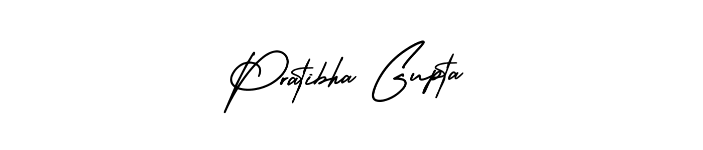 How to make Pratibha Gupta name signature. Use AmerikaSignatureDemo-Regular style for creating short signs online. This is the latest handwritten sign. Pratibha Gupta signature style 3 images and pictures png