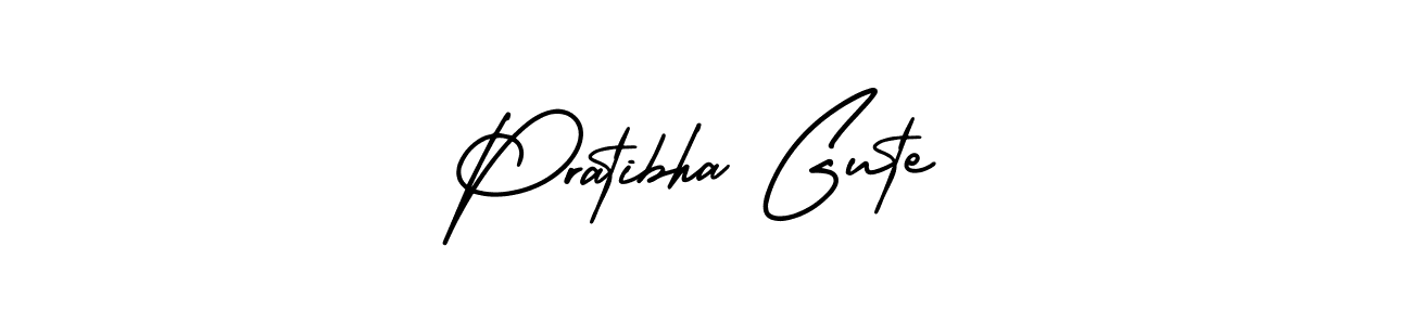 It looks lik you need a new signature style for name Pratibha Gute. Design unique handwritten (AmerikaSignatureDemo-Regular) signature with our free signature maker in just a few clicks. Pratibha Gute signature style 3 images and pictures png