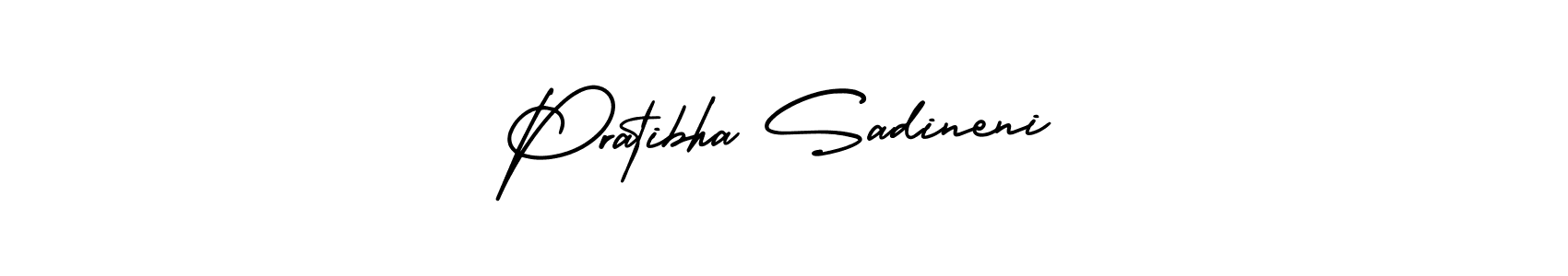 Pratibha Sadineni stylish signature style. Best Handwritten Sign (AmerikaSignatureDemo-Regular) for my name. Handwritten Signature Collection Ideas for my name Pratibha Sadineni. Pratibha Sadineni signature style 3 images and pictures png