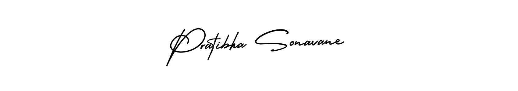 Pratibha Sonavane stylish signature style. Best Handwritten Sign (AmerikaSignatureDemo-Regular) for my name. Handwritten Signature Collection Ideas for my name Pratibha Sonavane. Pratibha Sonavane signature style 3 images and pictures png