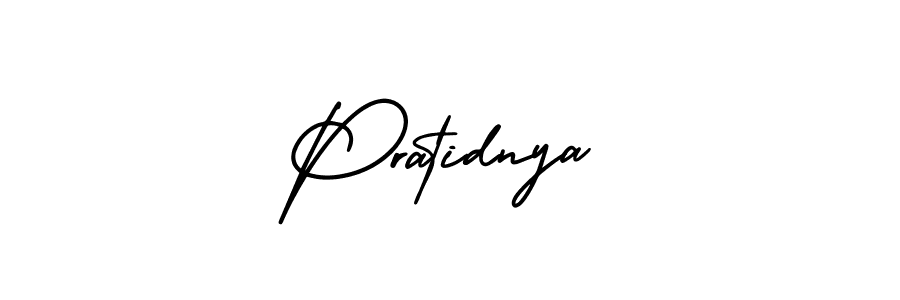 Make a beautiful signature design for name Pratidnya. With this signature (AmerikaSignatureDemo-Regular) style, you can create a handwritten signature for free. Pratidnya signature style 3 images and pictures png
